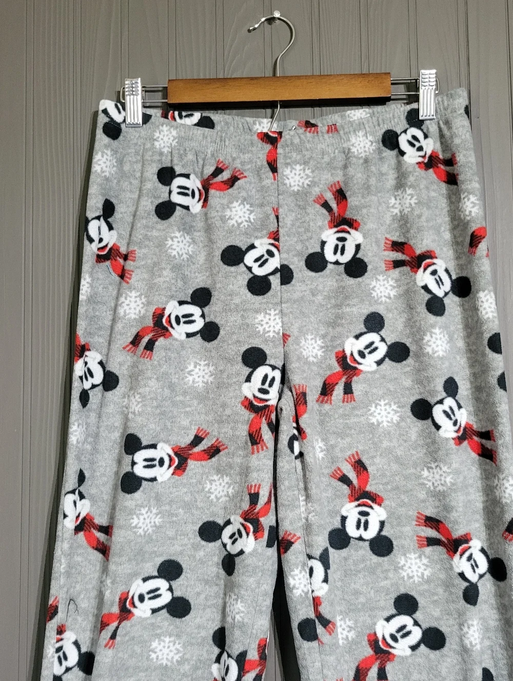 Disney Mickey Mouse Fleece Pajama Lounge Pants Mickey Print Gray Women's Medium - Picture 3 of 7